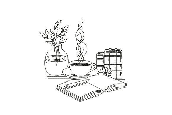 Cozy Coffee: A Minimalist Embroidery Design for Meaningful Gifts