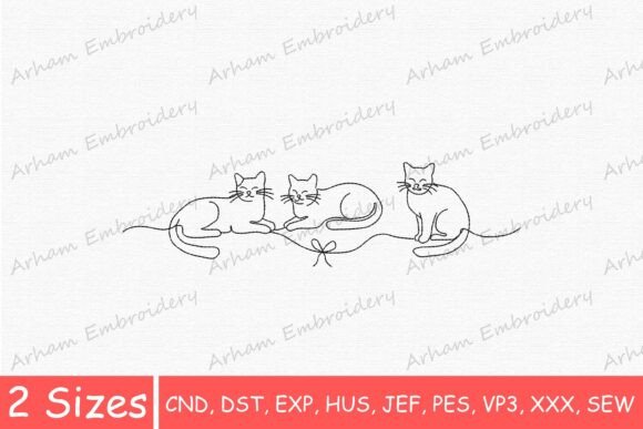 Cute Three Cats Line Art: A Designer’s Review for Personalized Gifts