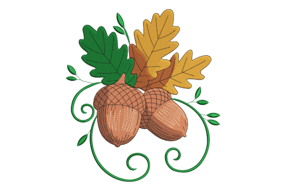 Fall Acorn Cluster: A Designer’s Review for Boutique Sweatshirt Embellishment