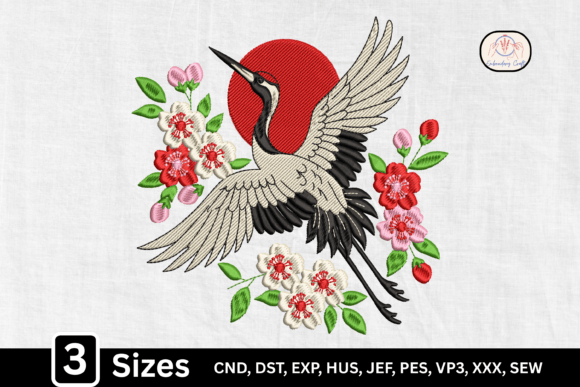 Japanese Sakura Floral Bird Embroidery Design Review