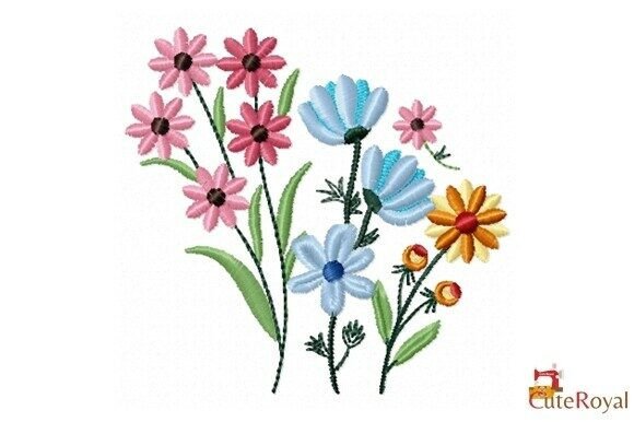 Pastel Wildflower Bouquet: A Versatile Design for Cottagecore Crafts