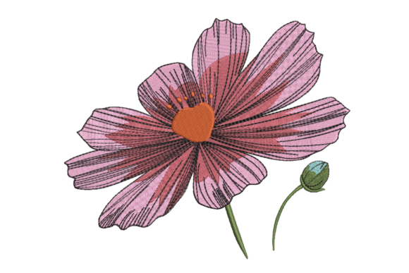 Sketchy Cosmos Flower
