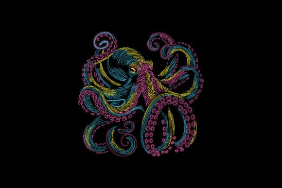 Vibrant Octopus: A Seasonal Embroidery Gem