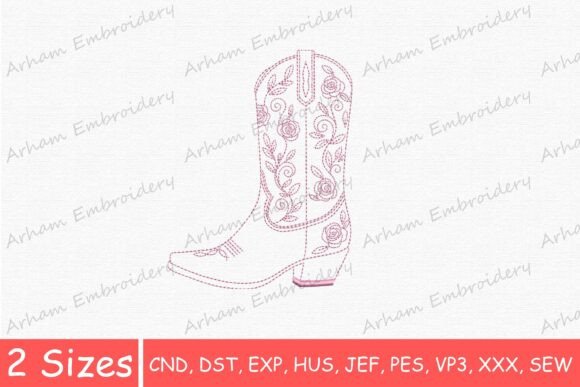 Western Floral Cowgirl Boot Embroidery Review